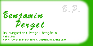 benjamin pergel business card
